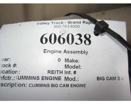 Engine Assembly CUMMINS  Valley Truck - Grand Rapids
