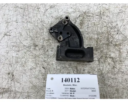 Brackets, Misc. CUMMINS 3103366 West Side Truck Parts