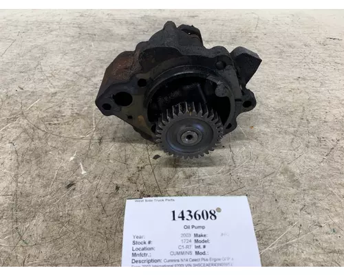 Oil Pump CUMMINS 3609835 West Side Truck Parts