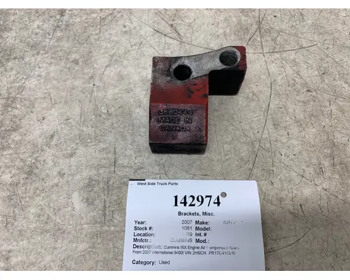 Brackets, Misc. CUMMINS 3680444 West Side Truck Parts