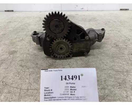 Oil Pump CUMMINS 3687527 West Side Truck Parts