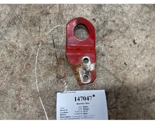 Brackets, Misc. CUMMINS 4933232 West Side Truck Parts