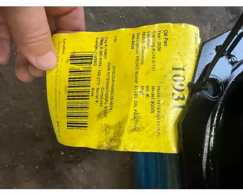 Cummins 9200I Oil Pan