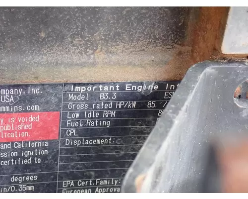 Cummins B3.3T Engine Assembly