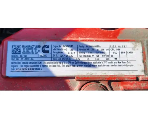 Cummins B6.7 Engine Assembly