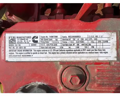 Cummins B6.7 Engine Assembly