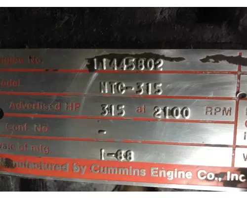 Cummins BCIV 88NT Engine Assembly