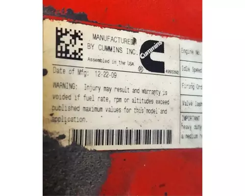 Cummins ISB 175 Engine Assembly