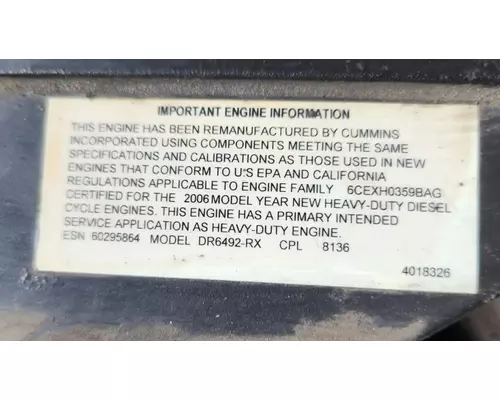 Cummins ISB 5.9 Engine Assembly