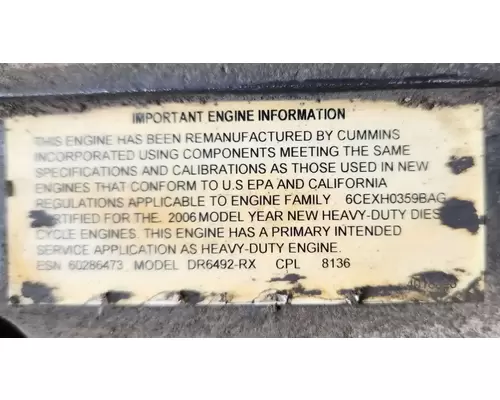 Cummins ISB 5.9 Engine Assembly