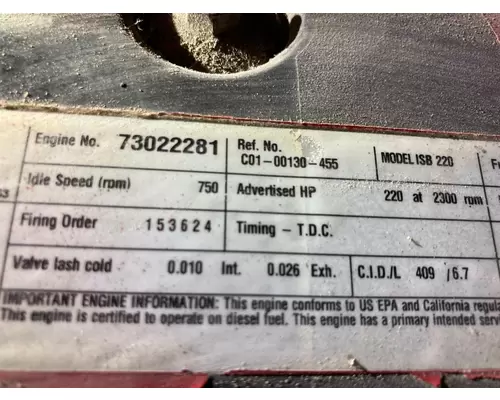 Cummins ISB6.7 Engine Assembly