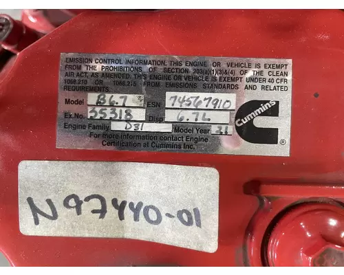 Cummins ISB6.7 Engine Assembly