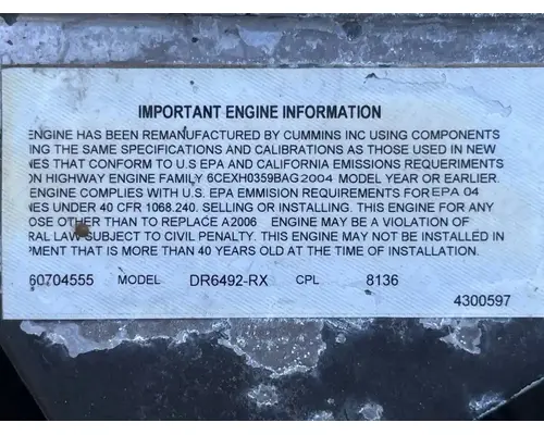 Cummins ISB Engine Assembly