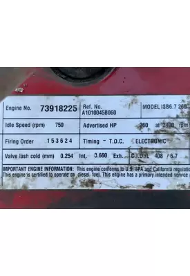 Cummins ISB Engine Assembly