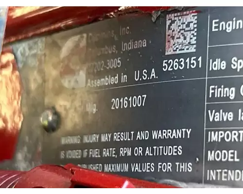 Cummins ISL9 Engine Assembly