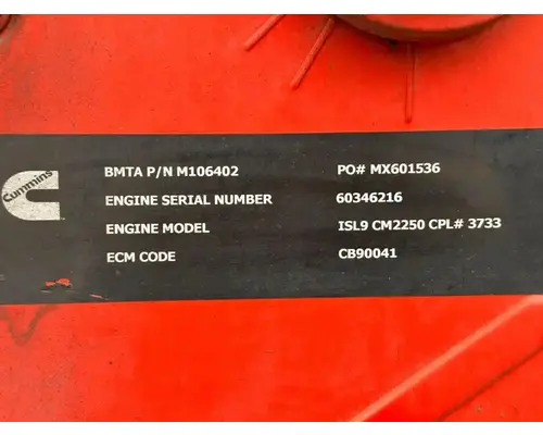 Cummins ISL9 Engine Assembly