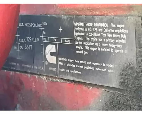 Cummins ISX12-G Engine Assembly