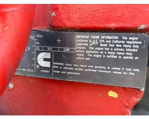 Cummins ISX12-G Engine Assembly