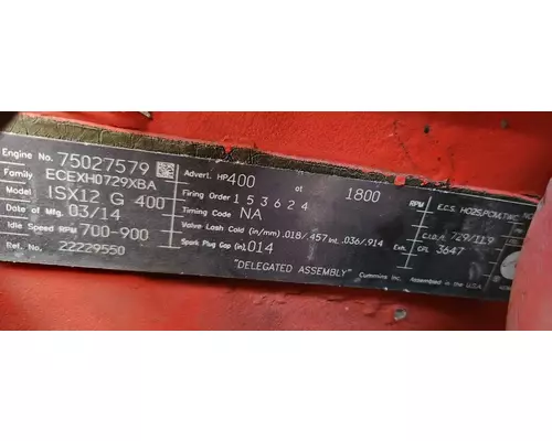 Cummins ISX12-G Engine Assembly