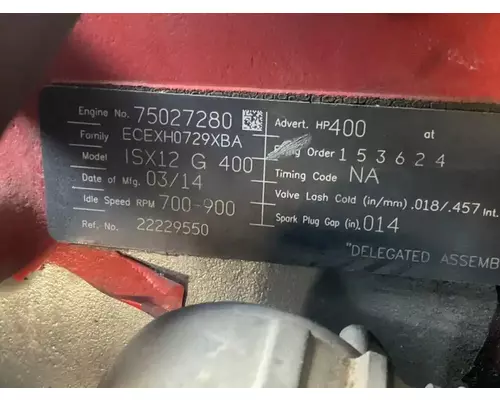 Cummins ISX12-G Engine Assembly