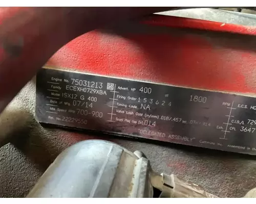 Cummins ISX12 G Engine Assembly