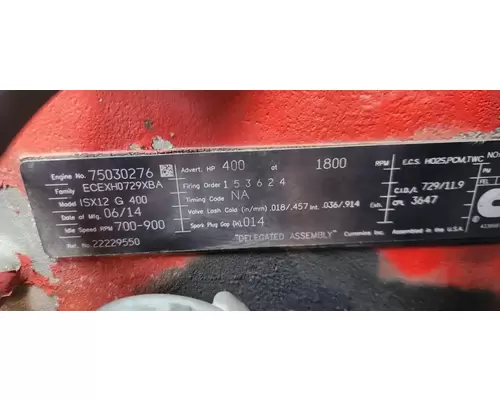 Cummins ISX12-G Engine Assembly