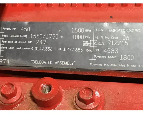 Cummins ISX15 Engine Assembly