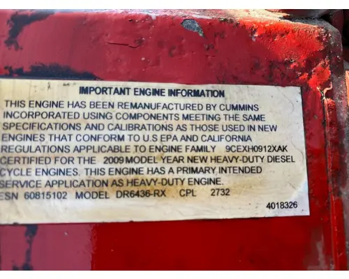 Cummins ISX15 Engine Assembly