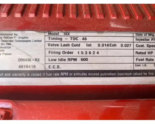 Cummins ISX15 Engine Assembly