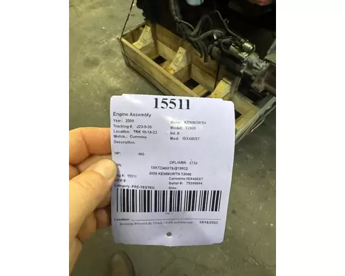 Cummins ISX400ST Engine Assembly