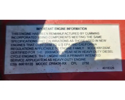 Cummins ISX Engine Assembly