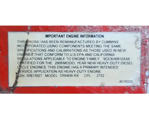 Cummins ISX Engine Assembly