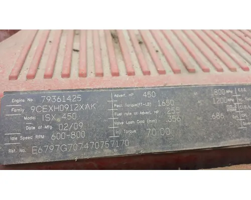 Cummins ISX Engine Parts, Misc.
