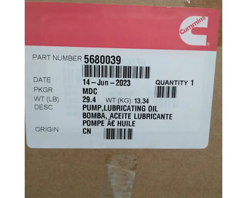 Cummins ISX Oil Pump