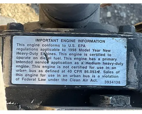 Engine Assembly Cummins ISB 5.9 Complete Recycling Group LLC