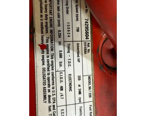 Engine Assembly CUMMINS ISB 6.7 220 All County Truck Parts