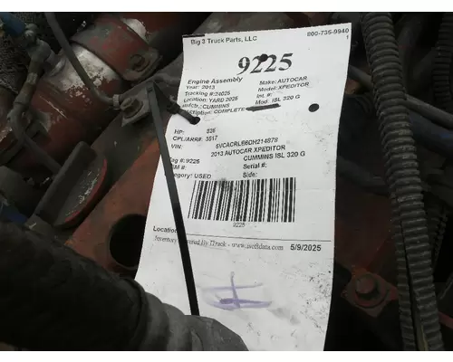 Engine Assembly CUMMINS ISL 320 G Big 3 Truck Parts, LLC