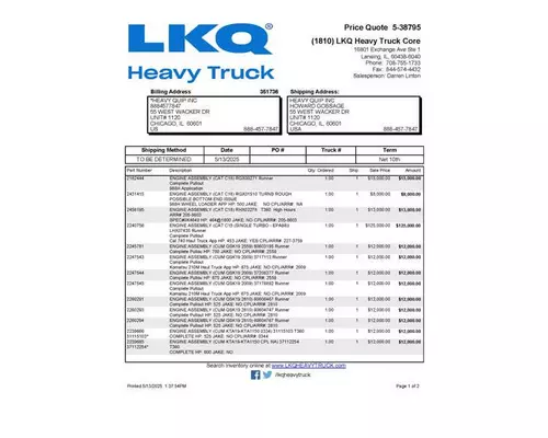 Cummins KTA19 Engine Assembly