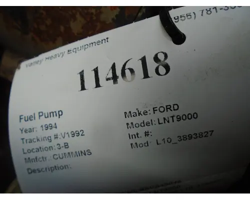 Fuel Pump (Tank) CUMMINS L10_3893827 Valley Heavy Equipment