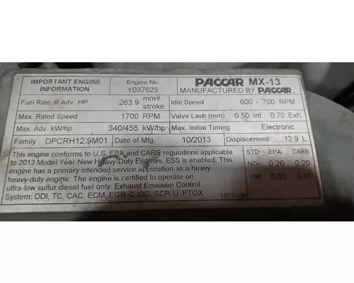 Cummins MX13 12.9L Engine Assembly
