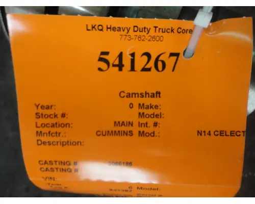 Camshaft CUMMINS N14 CELECT   310-370 HP LKQ Heavy Duty Core