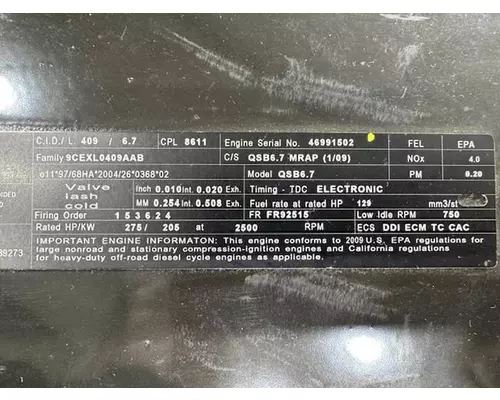 Cummins QSB6.7 Engine Assembly