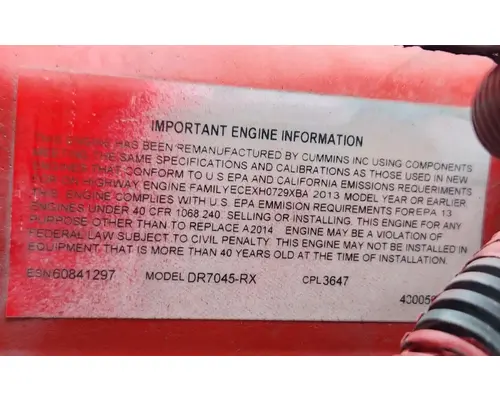 Cummins X11.9G Engine Assembly