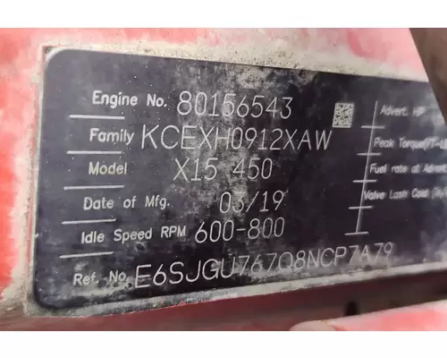 Cummins X15 Engine Assembly