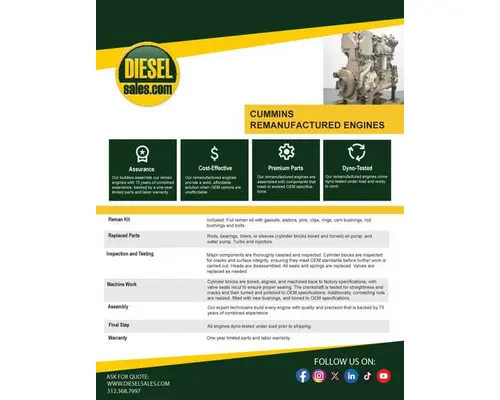 Cummins X15 Engine Assembly