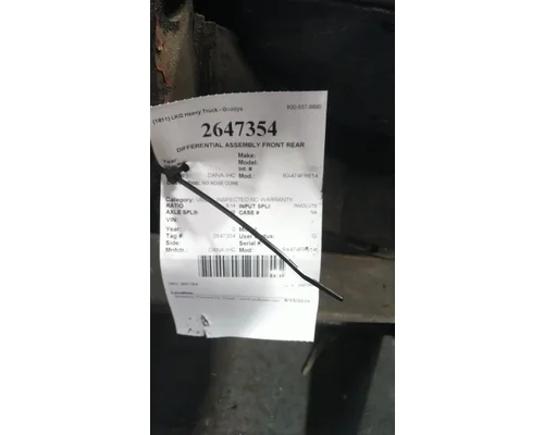 DANA-IHC RA474FR614 DIFFERENTIAL ASSEMBLY FRONT REAR