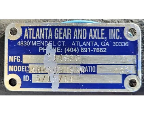 DANA DANA80 Axle Assembly, Rear (Single or Rear)