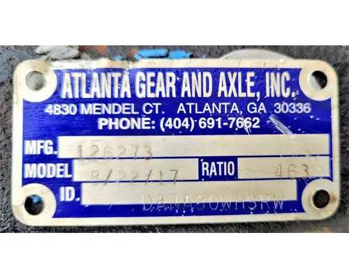 DANA DANA80 Axle Assembly, Rear (Single or Rear)