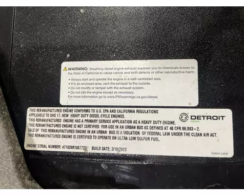 DETROIT DIESEL DD13 Engine Assembly