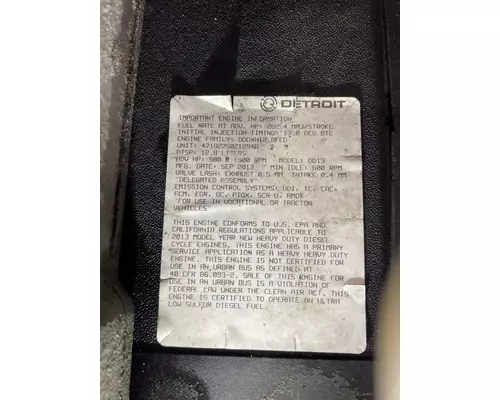 DETROIT DIESEL DD13 Engine Assembly